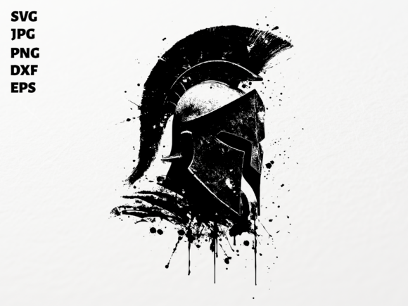 Ancient Spartan Helmet Art SVG Cricut Cl for Crafts and Graphics