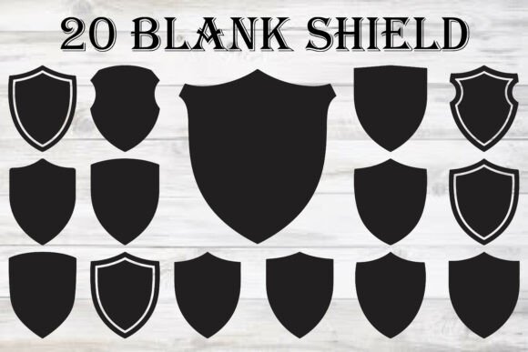 Blank Shield SVG Bundle for Crafts and Graphics