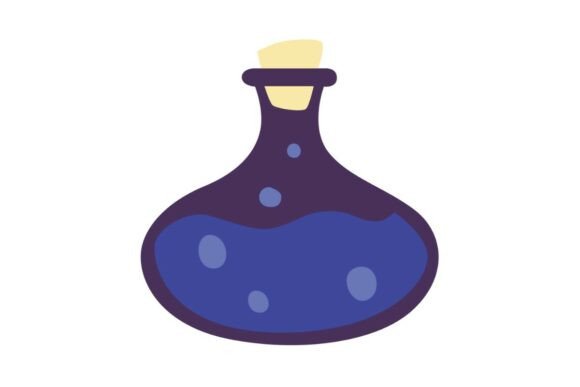 Blue Potion: A Magical Graphic for Crafts and Marketing