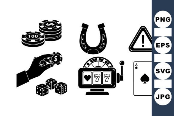 Casino Gambling Icon Clipart for Graphics and Crafts