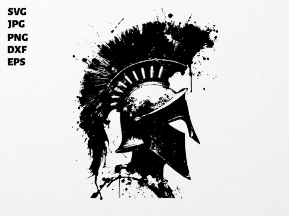 Corinthian Helmet Splash Art SVG for Crafts and Graphics