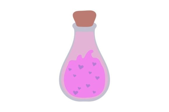 Floating Hearts Love Elixir Graphics for Crafts and Content
