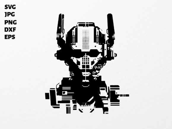 Futuristic Robot Head SVG for Cricut - A Graphic Design Asset for Crafts