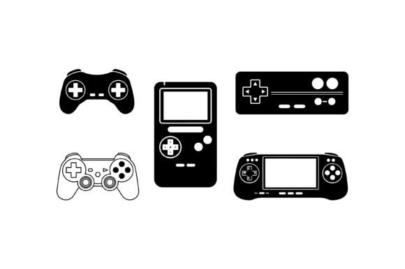 Game Controller Icon Set for Graphics and Crafts