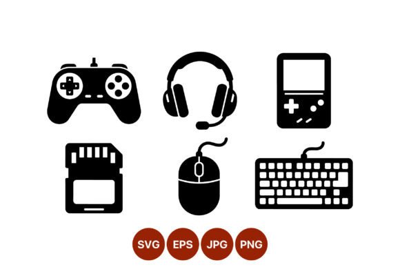 Gaming Controller Headset Mouse Keyboard Graphics