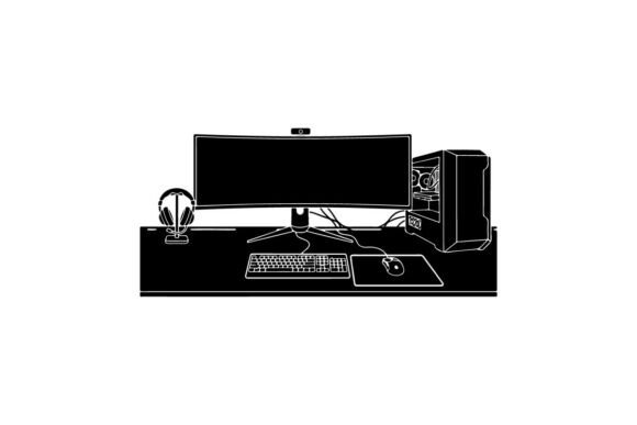 Gaming Setup Graphics for Clean Illustrations