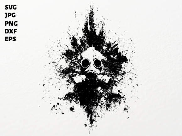 Gas Mask Grunge Splatter SVG Review