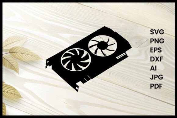 Graphics Card Silhouette Illustration for Web and Print Crafts