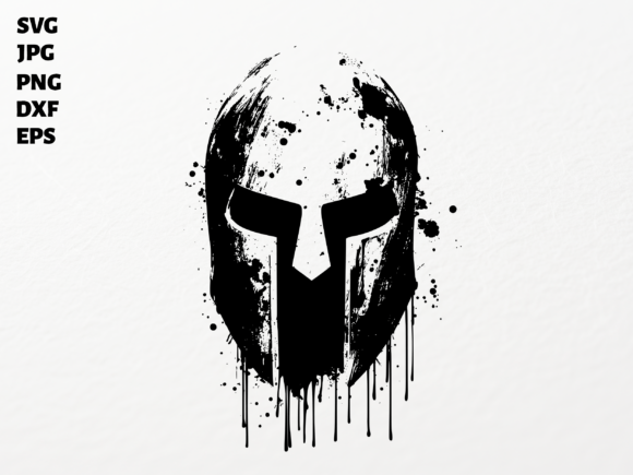 Gritty Spartan Helm SVG for Cricut Graphics