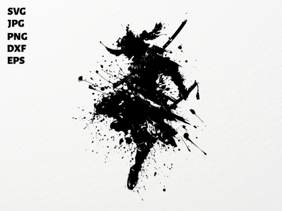 Ink Samurai Warrior SVG for Cricut - Graphics for Crafts