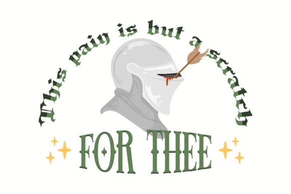 Medieval Humor Knight Graphics for Crafts and Branding