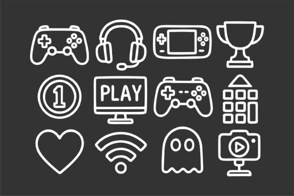 Modern Gaming Icons for Creative Design Projects