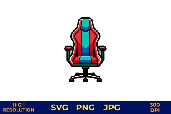 Modern Vector Gaming Chair Illustration for Graphic Design Projects