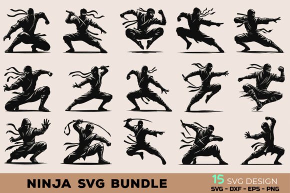Ninja SVG Bundle for Crafts and Graphics