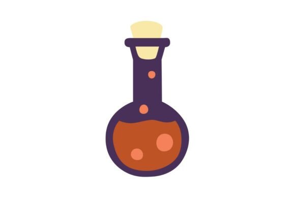 Orange Potion Graphics for Crafts and Digital Products