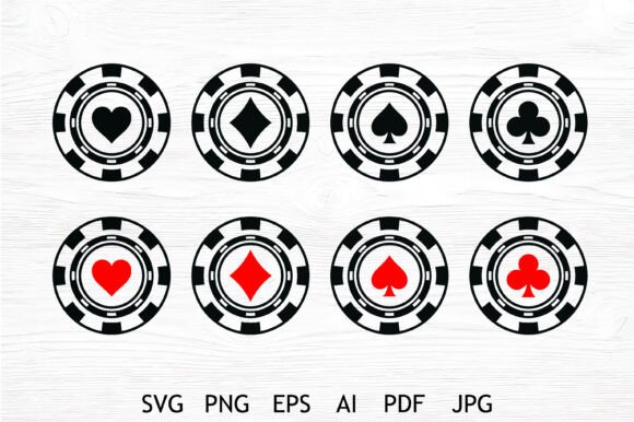 Poker Chip Symbols SVG Bundle for Graphics and Crafts