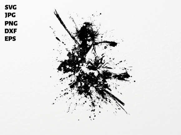 Ronin Kenshi Dynamic Art SVG for Cricut – A Graphic Design Asset for Crafts