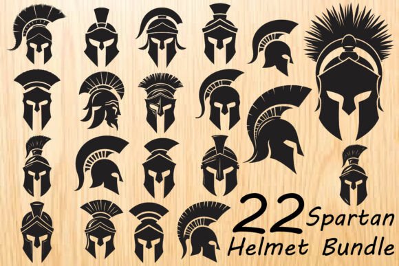Spartan Helmet Bundle for Crafts and Graphics