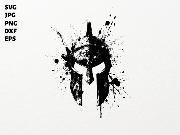 Spartan Helmet Grunge SVG for Cricut - A Bold Graphic Design Asset