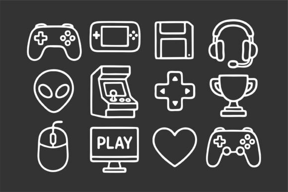 Vintage and Modern Gaming Icons: A Graphic Design Asset Review
