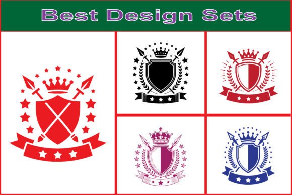 Vintage Heraldry Shield Emblem SVG Pack for Crafts and Graphics